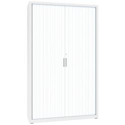 Metalowa szafa aktowa z drzwiami żaluzjowymi Sbm 217 m - 120 cm kolor biały RAL 9010 Metalowa szafa aktowa z drzwiami żaluzjowymi Sbm 217 m - 120 cm kolor biały RAL 9010
